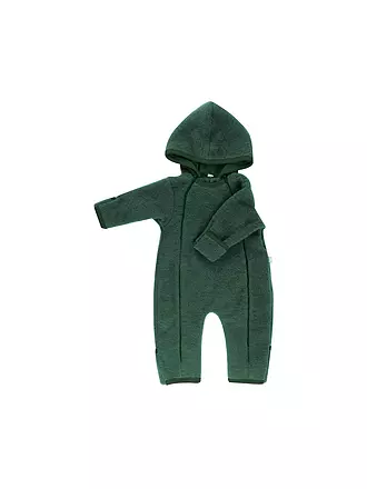 POPOLINI | Combinaison bébé en laine polaire | dunkelgrün